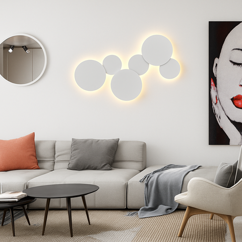 Round Eclipse LED Wall Light for Bedroom and Hallway Ambience for Home