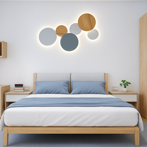 Round Eclipse LED Wall Light for Bedroom and Hallway Ambience for Home
