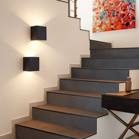 Minimalist Aluminum LED Wall Sconce with Up-Down Light for Interiors