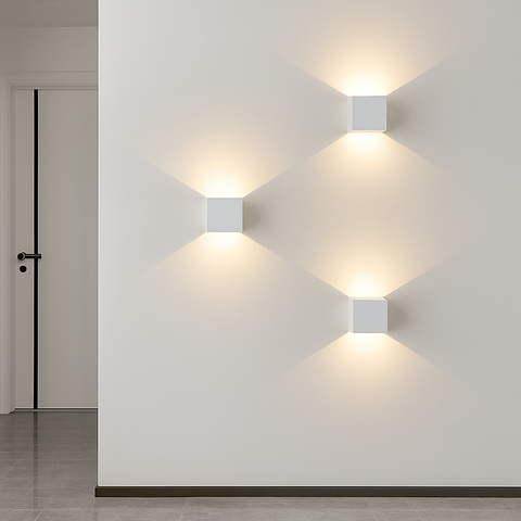 Minimalist Aluminum LED Wall Sconce with Up-Down Light for Interiors