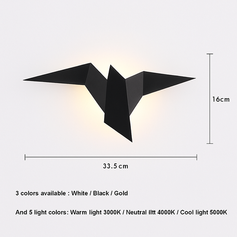 Origami Bird LED Wall Lamp