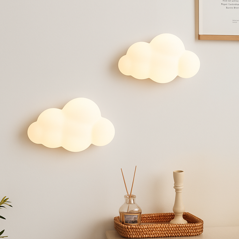 Cloud and Star LED Wall Light for Children's Bedroom Decor