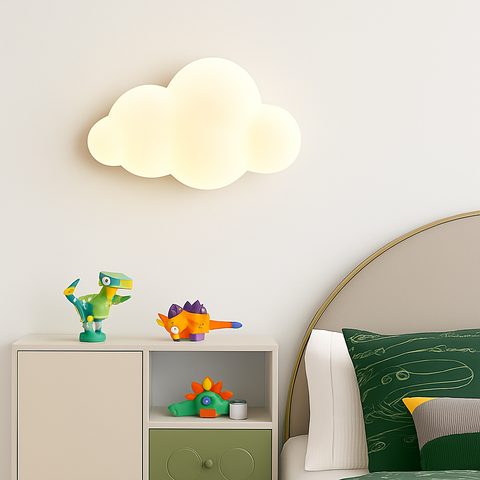 Cloud and Star LED Wall Light for Children's Bedroom Decor