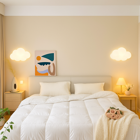 Cloud and Star LED Wall Light for Children's Bedroom Decor