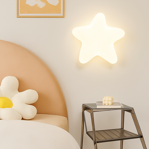 Cloud and Star LED Wall Light for Children's Bedroom Decor