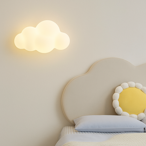 Cloud and Star LED Wall Light for Children's Bedroom Decor