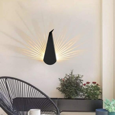 Modern Sculptural LED Wall Lamp with Aluminium Body and Warm 3000K Lighting