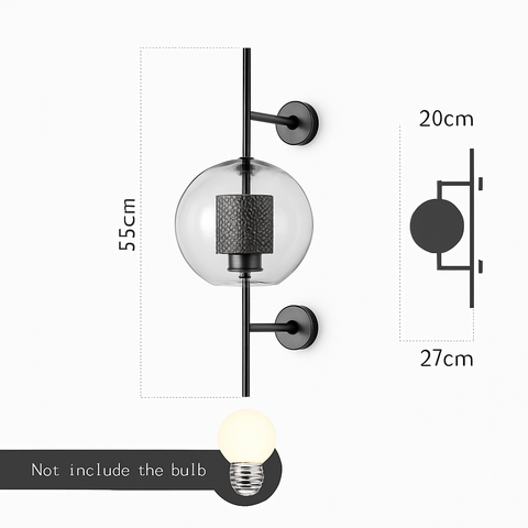 Art Deco Glass Wall Sconce for Decorative Up-and-Down Room Lighting
