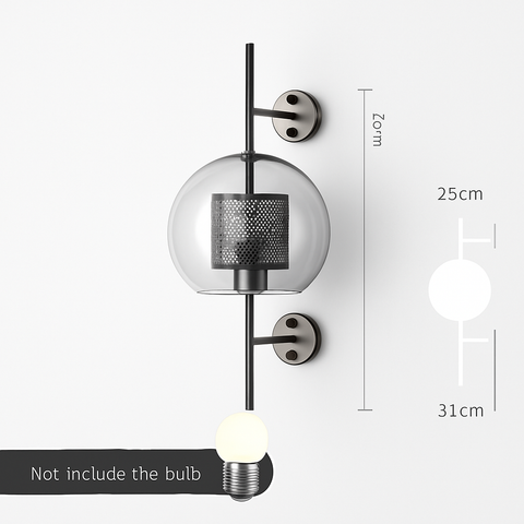 Art Deco Glass Wall Sconce for Decorative Up-and-Down Room Lighting