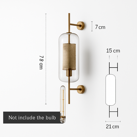 Art Deco Glass Wall Sconce for Decorative Up-and-Down Room Lighting