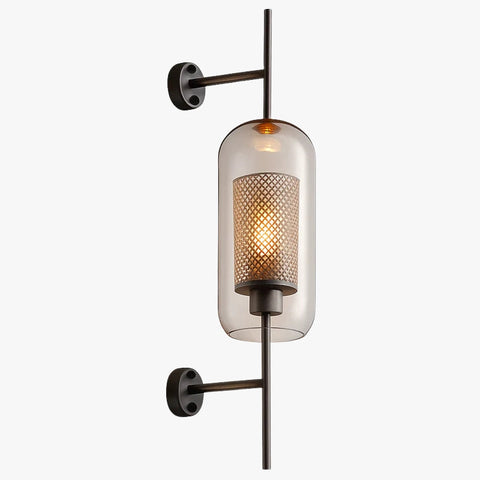 Art Deco Glass Wall Sconce for Decorative Up-and-Down Room Lighting