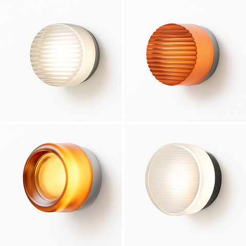 Round Glass LED Wall Light for Hallway and Bedroom Accent Lighting