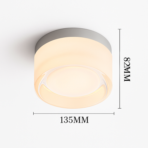 Round Glass LED Wall Light for Hallway and Bedroom Accent Lighting
