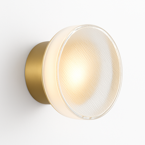 Round Glass LED Wall Light for Hallway and Bedroom Accent Lighting