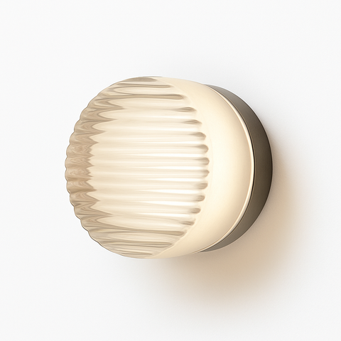Round Glass LED Wall Light for Hallway and Bedroom Accent Lighting