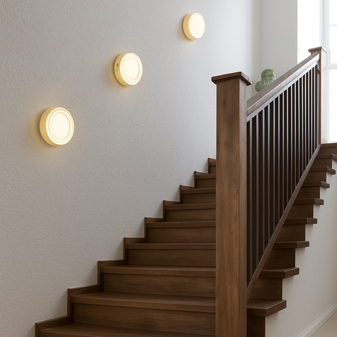 Round Glass LED Wall Light for Hallway and Bedroom Accent Lighting