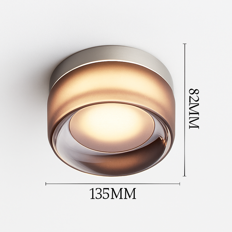 Round Glass LED Wall Light for Hallway and Bedroom Accent Lighting
