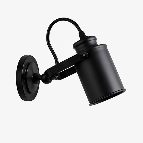 Adjustable Metal Wall Spotlight for Industrial Interior Accent Lighting