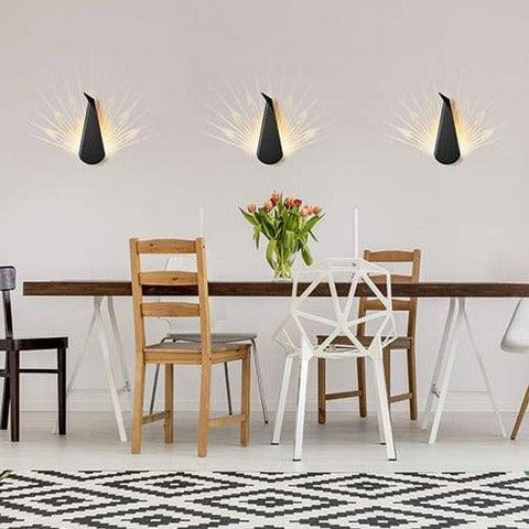 Modern Sculptural LED Wall Lamp with Aluminium Body and Warm 3000K Lighting
