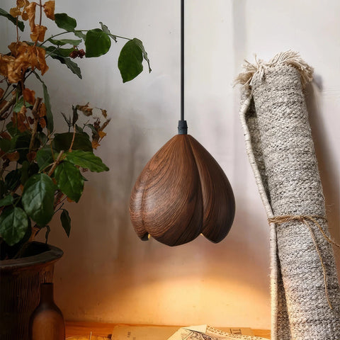Petal-Shaped Resin Pendant Light for Bedroom and Dining Area Lighting