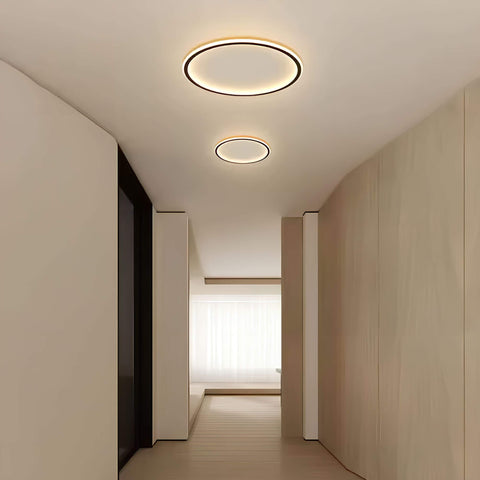 Modern Ring LED Flush Mount Ceiling Light with Dimmable Options