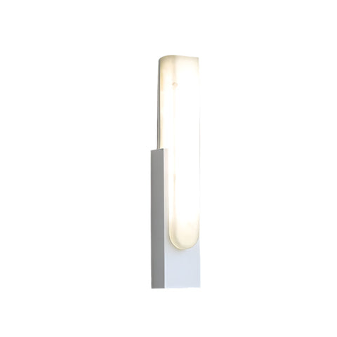 Modern Alabaster LED Wall Lamp with Gold Metal Frame, Minimalist Hardwired Sconce for Bedroom and Hallway