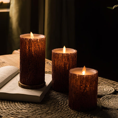 Realistic Flameless LED Candle Set with Flickering Flame Effect for Home Decor