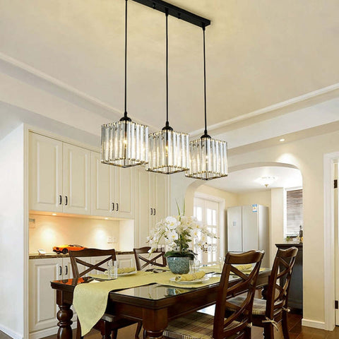 Ribbed Glass Cluster Pendant Light for Dining Tables and Kitchens