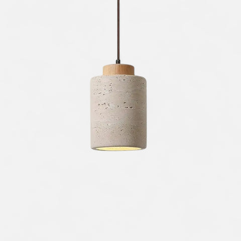 Wabi-Sabi Stone Pendant Light – Japanese Modern Bedroom Chandelier