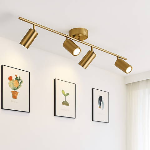 Adjustable Multi-Spot Ceiling Bar for Directional Interior Lighting