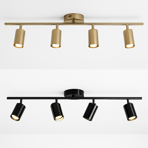 Adjustable Multi-Spot Ceiling Bar for Directional Interior Lighting