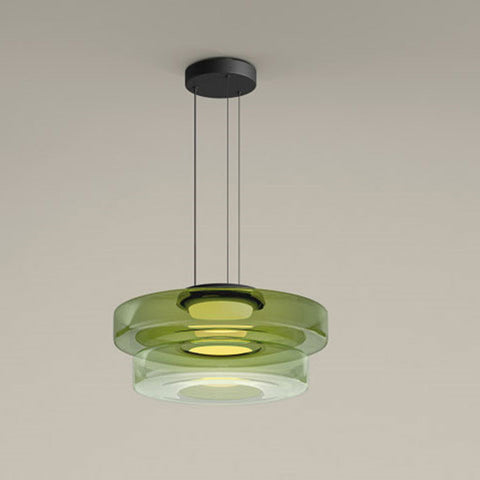 Modern Bauhaus Glass Pendant Light with Adjustable Suspension