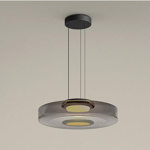 Modern Bauhaus Glass Pendant Light with Adjustable Suspension