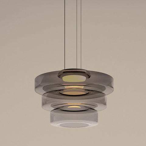 Modern Bauhaus Glass Pendant Light with Adjustable Suspension