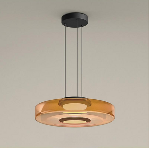Modern Bauhaus Glass Pendant Light with Adjustable Suspension