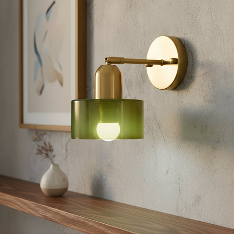 Bauhaus Glass Wall Sconce for Bedroom and Hallway Accent Illumination