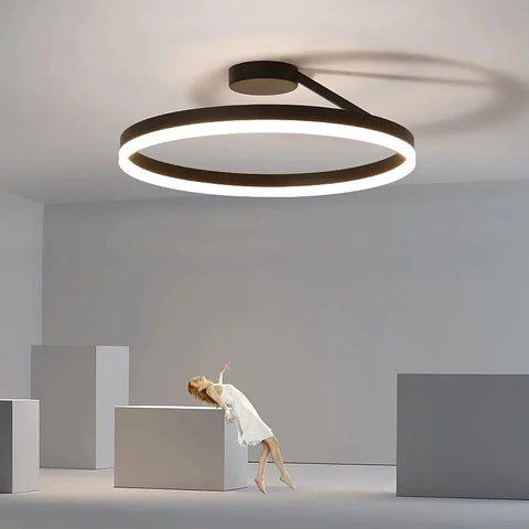 Round LED Flush Mount Ceiling Light for Bedroom and Hallway Lighting