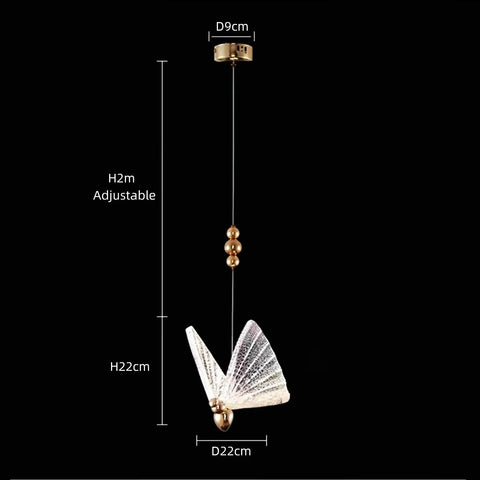 Butterfly LED Pendant Light for Bedrooms, Kitchens, and Entryways