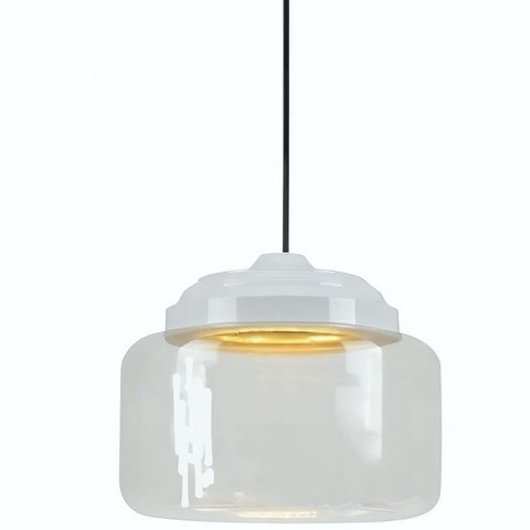 Pendant Light with Glass Display Shade and Playful Zoo Detail