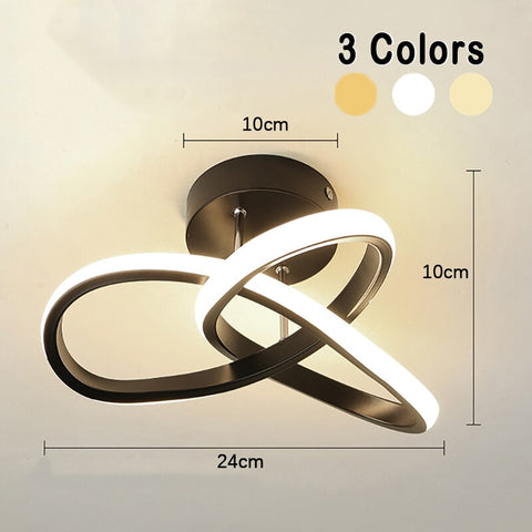 Interlocking Ring LED Flush Mount Ceiling Light with 3 Light Modes