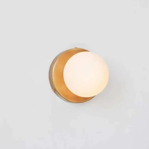 Modern Glass Globe Wall Sconce for Bedrooms, Hallways, and Dining Areas