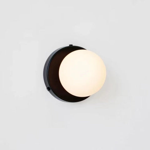 Modern Glass Globe Wall Sconce for Bedrooms, Hallways, and Dining Areas
