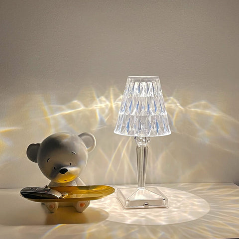 Rechargeable Crystal Table Lamp for Dining and Bedside Ambience
