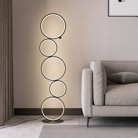 Stacked Circle LED Floor Lamp
