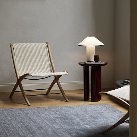 Modern Fabric Shade Table Lamp with E26 or E27 Bulb Socket and Cable Switch