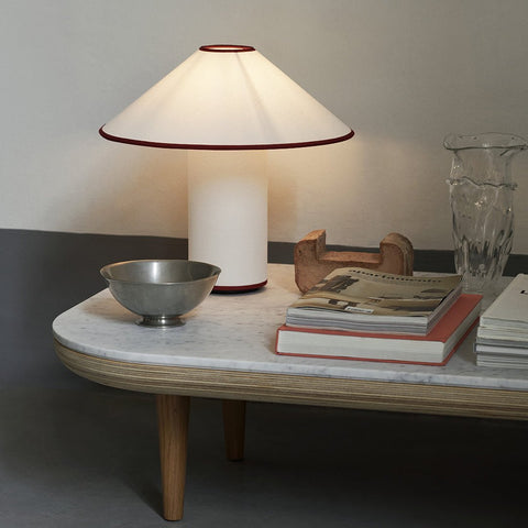 Modern Fabric Shade Table Lamp with E26 or E27 Bulb Socket and Cable Switch