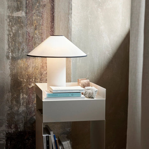 Modern Fabric Shade Table Lamp with E26 or E27 Bulb Socket and Cable Switch