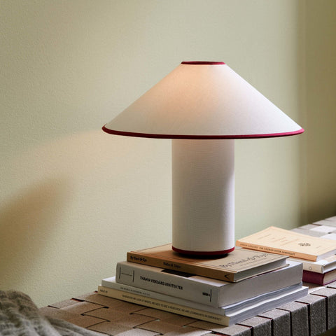 Modern Fabric Shade Table Lamp with E26 or E27 Bulb Socket and Cable Switch