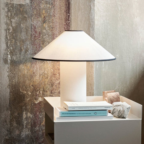 Modern Fabric Shade Table Lamp with E26 or E27 Bulb Socket and Cable Switch