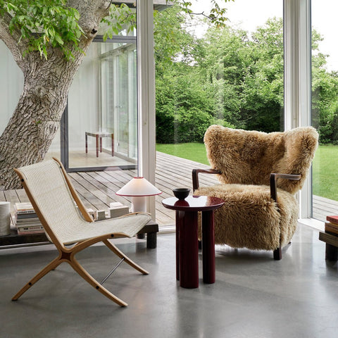 Fabric Shade Table Lamp with Minimalist Cylindrical Base for Indoor Spaces